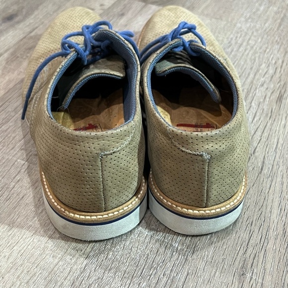 EUC Men’s 1901 US 10 Made in Brazil Leather Suede Derby Oxford Tan Crepe Shoe - Picture 4 of 10